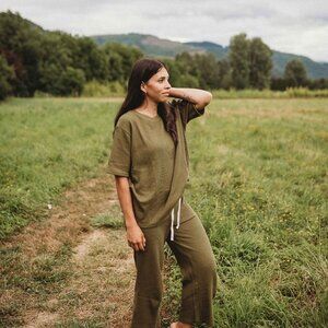 Nui Organics Waffle Cotton Avocado Set